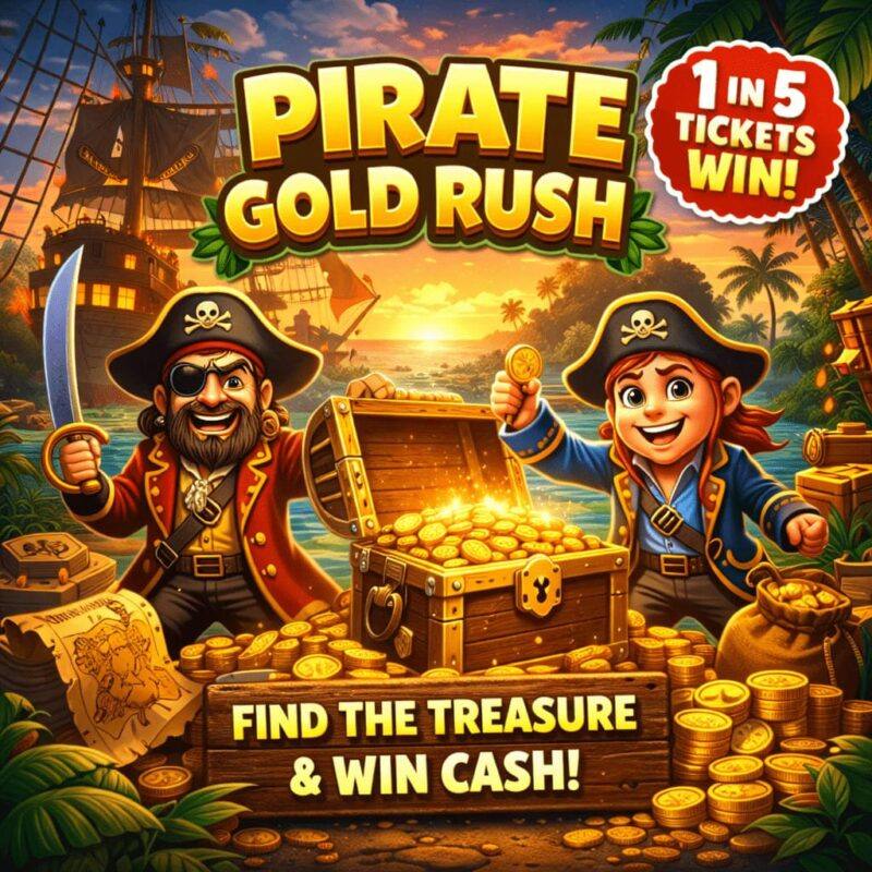 Pirate Gold Rush – Find a 🏴‍☠️ to win £100!
