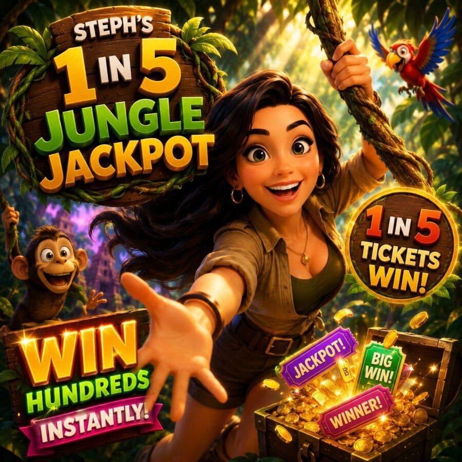 Steph's 1 in 5 Jungle Jackpot - Find a 🐒 to win £100!