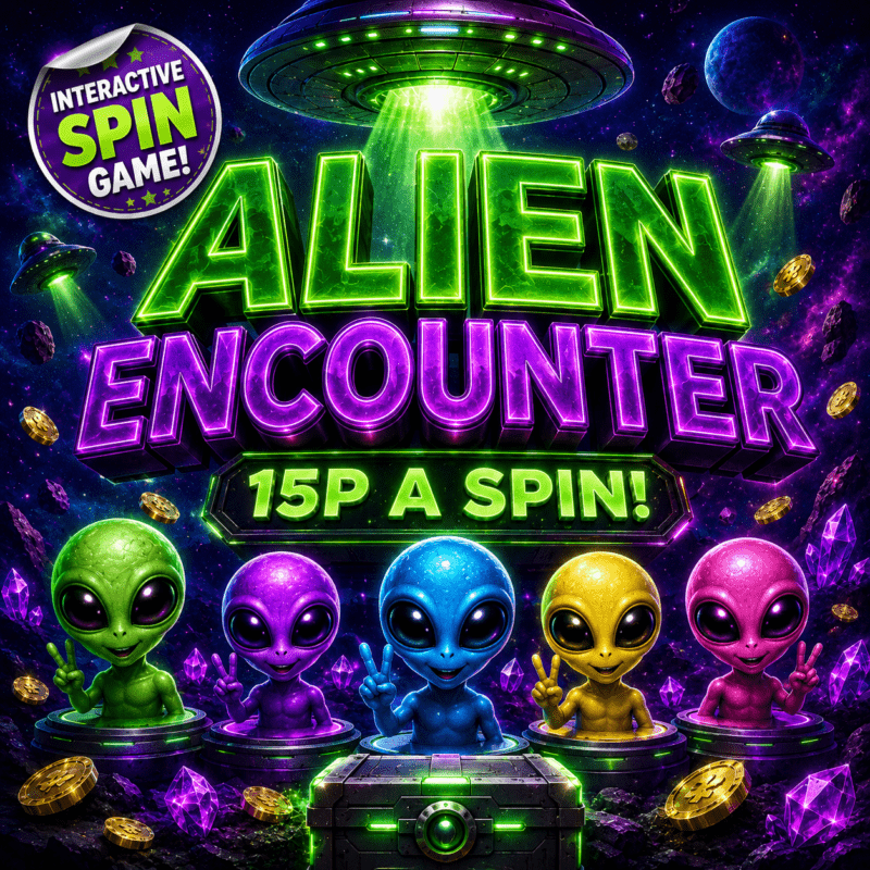 👽 ALIEN ENCOUNTER 🛸 – 15P INTERACTIVE SPIN GAME!