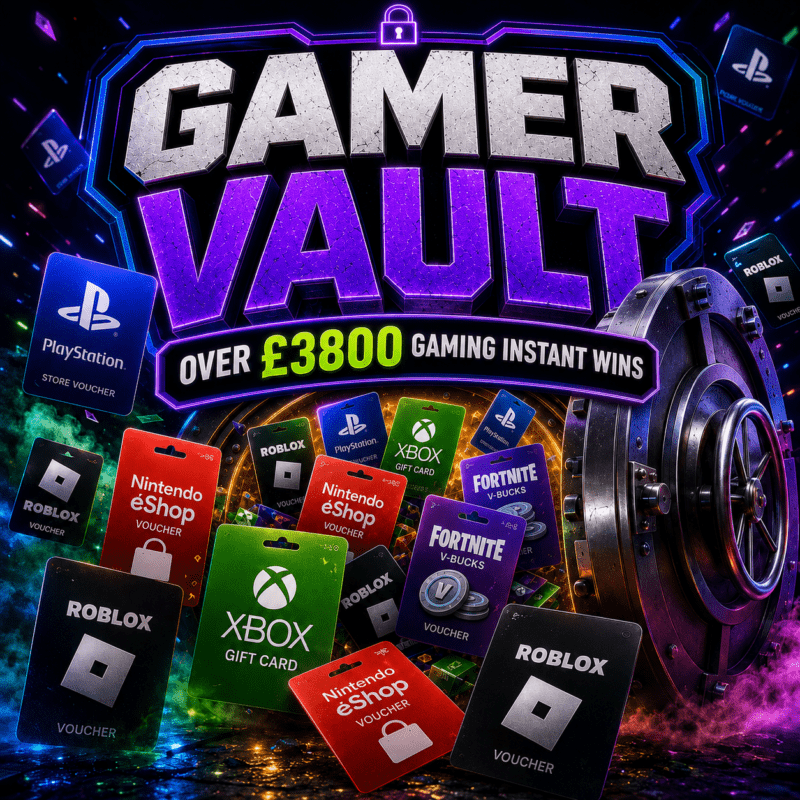 Gamer Vault - Over £3,800 Gaming Instant Wins