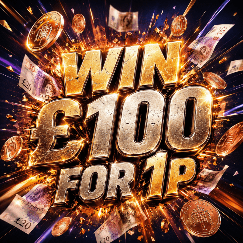 Win £100 For 1p!